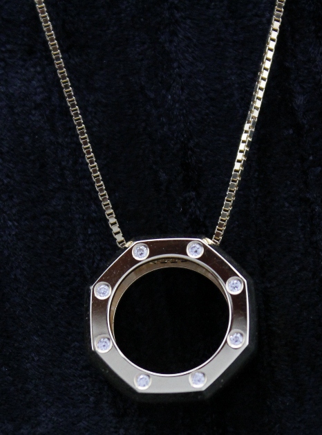 (image for) AUDEMARS PIGUET PINK GOLD DIAMOND PENDENT AND CHAIN